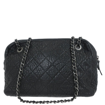 Chanel Black Calfskin Shoulder Bag