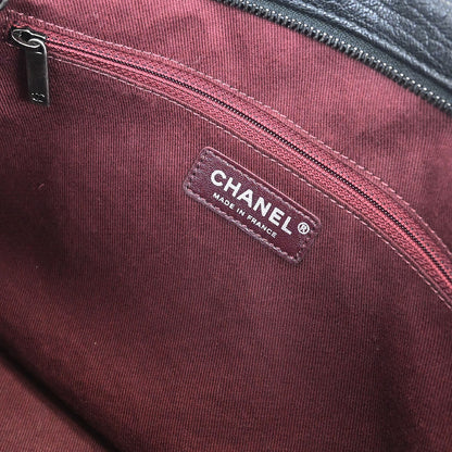 Chanel Black Calfskin Shoulder Bag