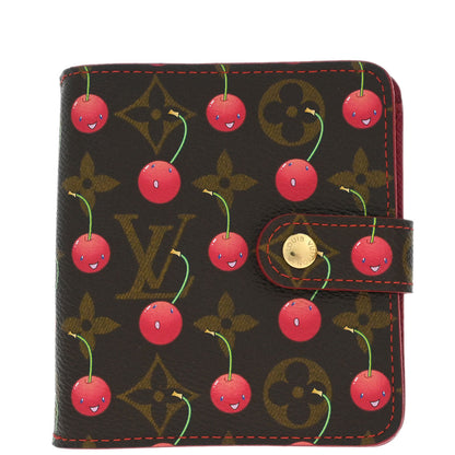 Louis Vuitton Monogram Cherry Compact Zip Wallet M95005