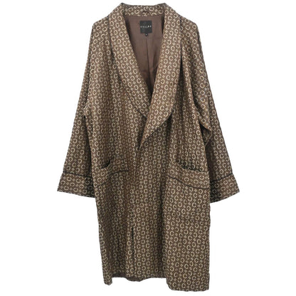 Celine Macadam Belted Robe Style Coat Gown Brown #L