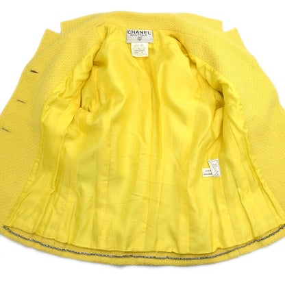Chanel 1997 Single Breasted Jacket Yellow #38