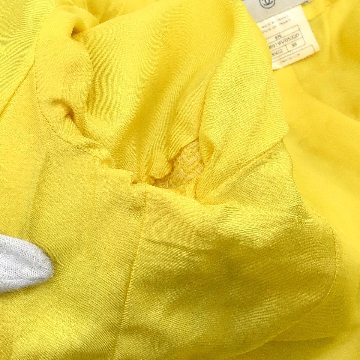 Chanel 1997 Single Breasted Jacket Yellow #38
