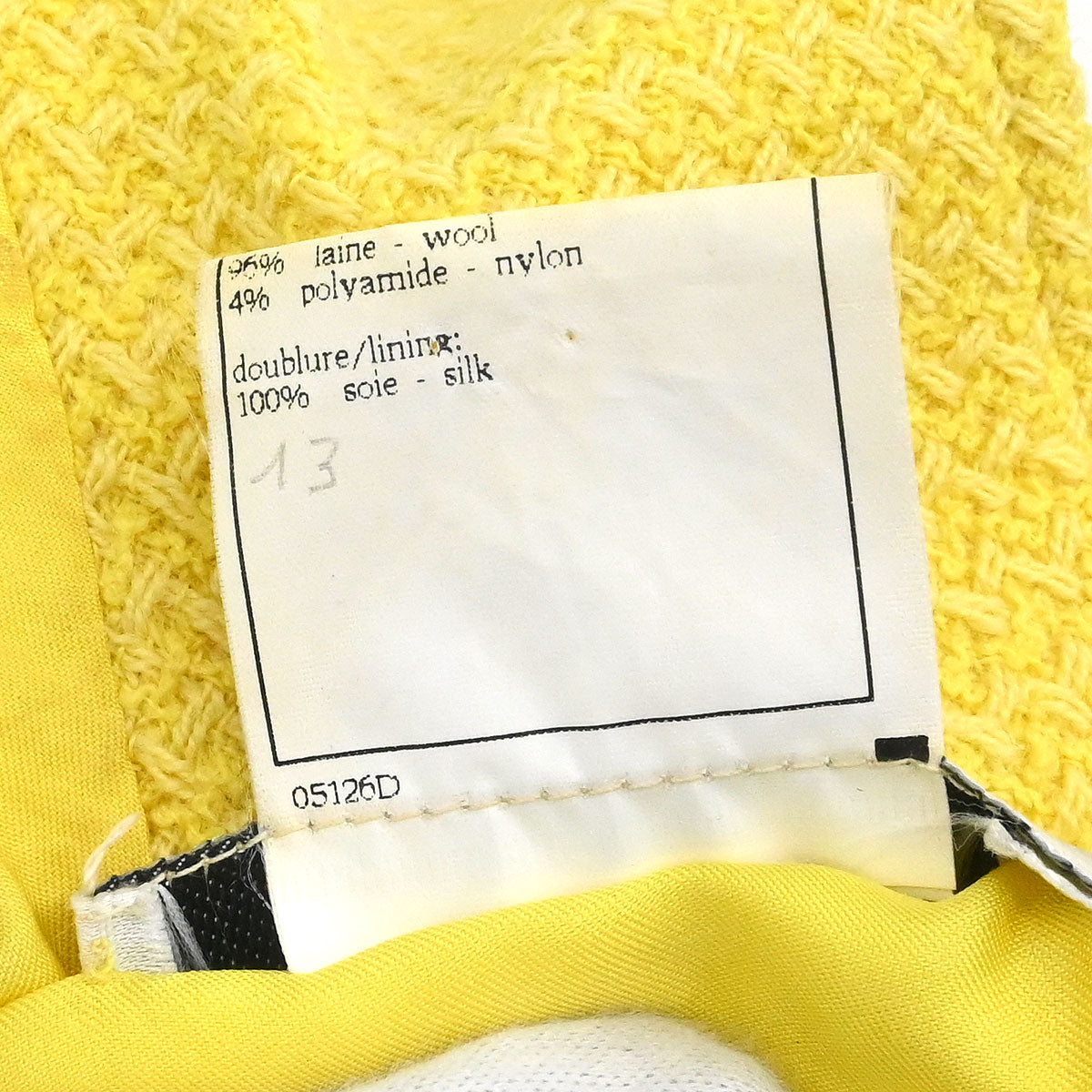 Chanel 1997 Single Breasted Jacket Yellow #38