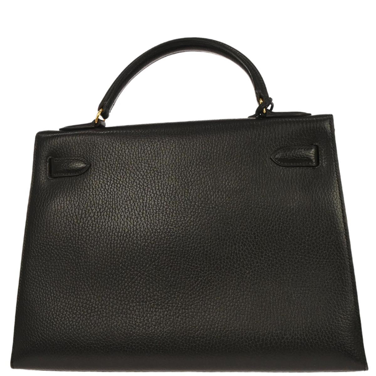 Hermes Black Ardennes Kelly 32 Sellier Handbag