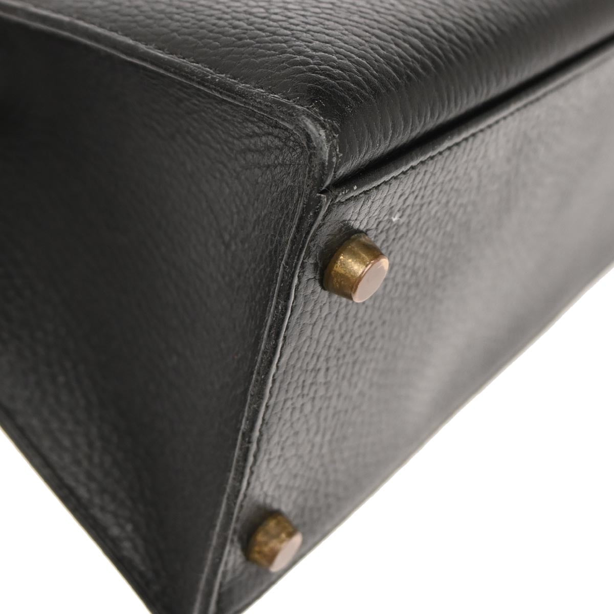 Hermes Black Ardennes Kelly 32 Sellier Handbag