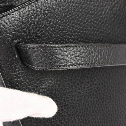 Hermes Black Ardennes Kelly 32 Sellier Handbag