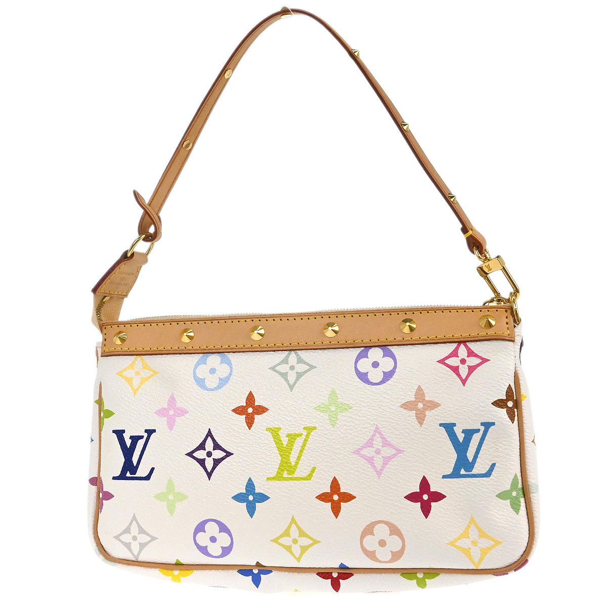 Louis Vuitton White Multicolor Pochette Accessoires M92649