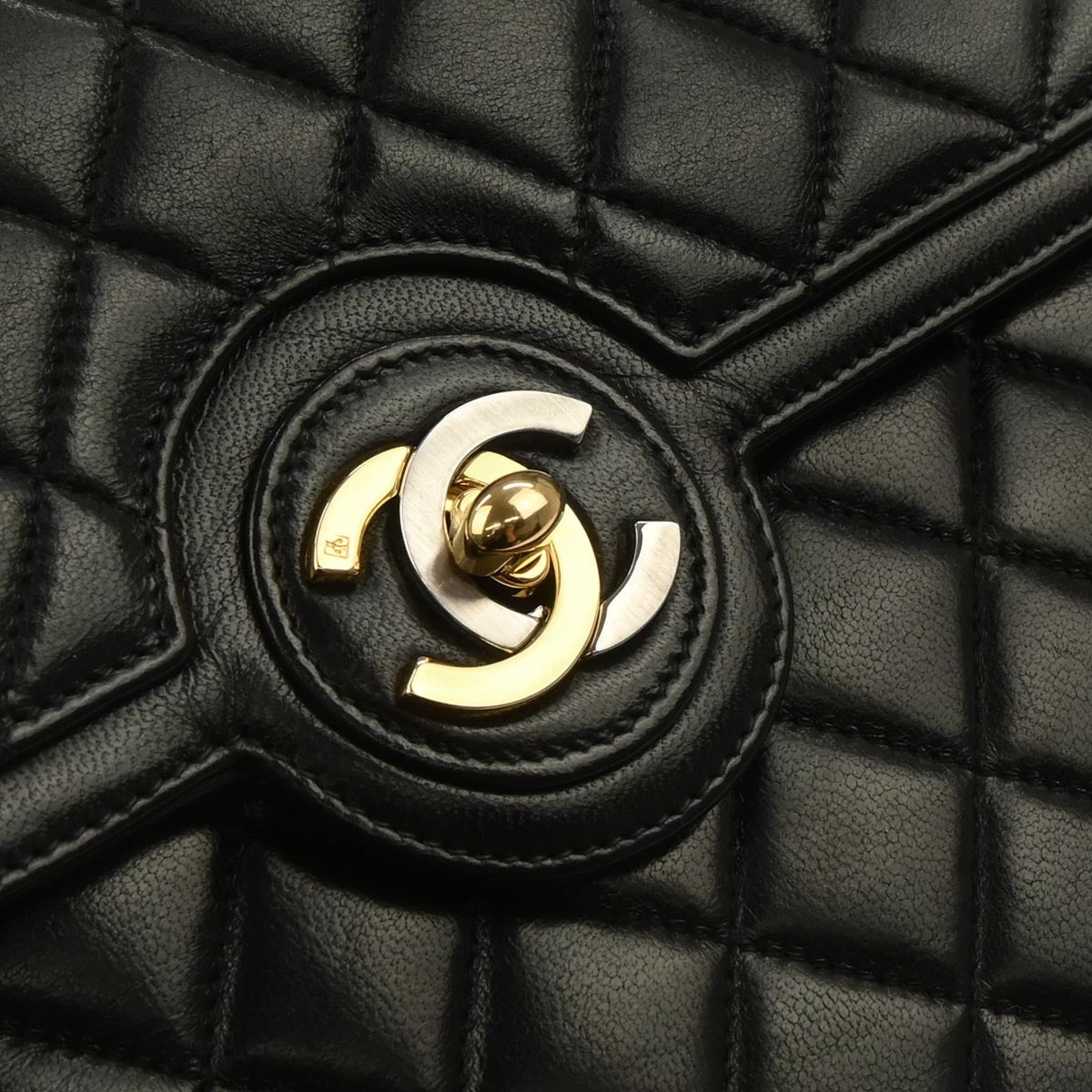 Chanel Black Lambskin Paris Shoulder Bag