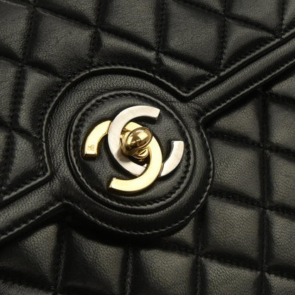 Chanel Black Lambskin Paris Shoulder Bag