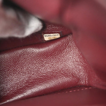 Chanel 2017-2018 Black Lambskin Chevron Medium Classic Double Flap Shoulder Bag