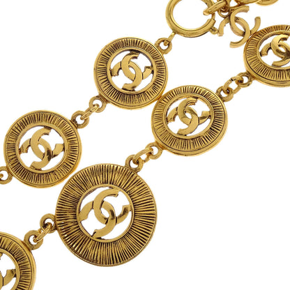 Chanel Chain Necklace Gold Medallion 3872