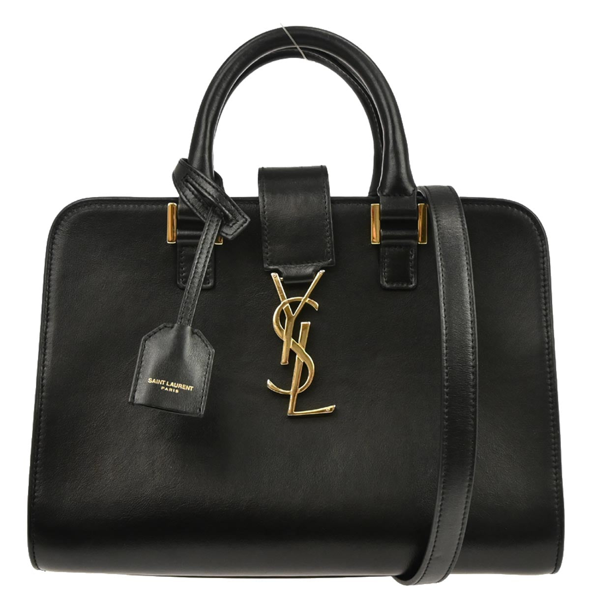 Saint Laurent Black Baby Cabas 2way Shoulder Handbag