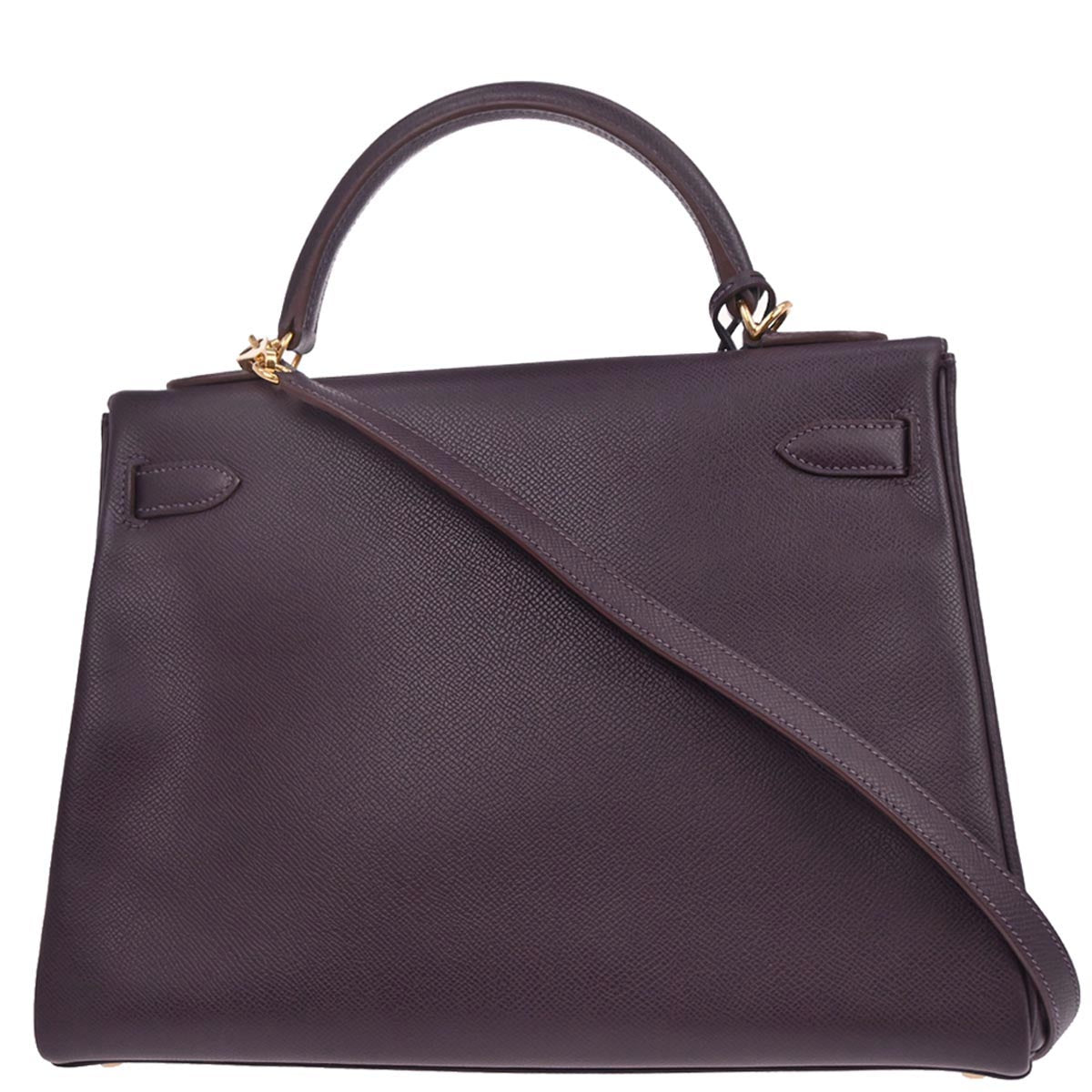 Hermes Raisin Epsom Kelly 32 Retourne 2way Shoulder Handbag