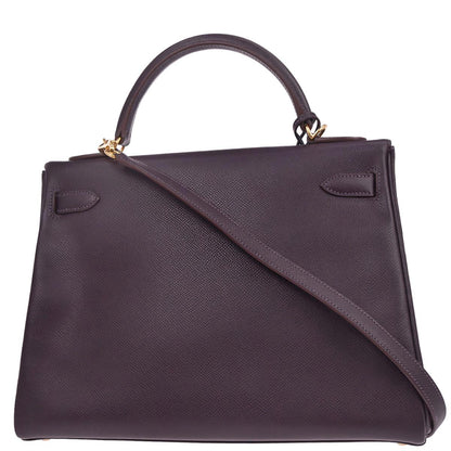 Hermes Raisin Epsom Kelly 32 Retourne 2way Shoulder Handbag
