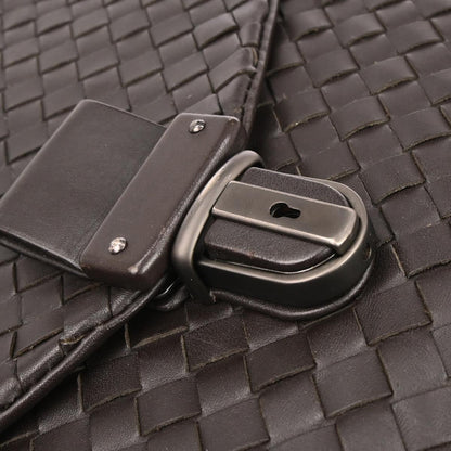 Bottega Veneta Brown Calfskin Intrecciato Briefcase Handbag