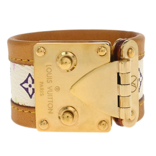 Louis Vuitton White Multicolor Serrure Bracelet Bangle M92593