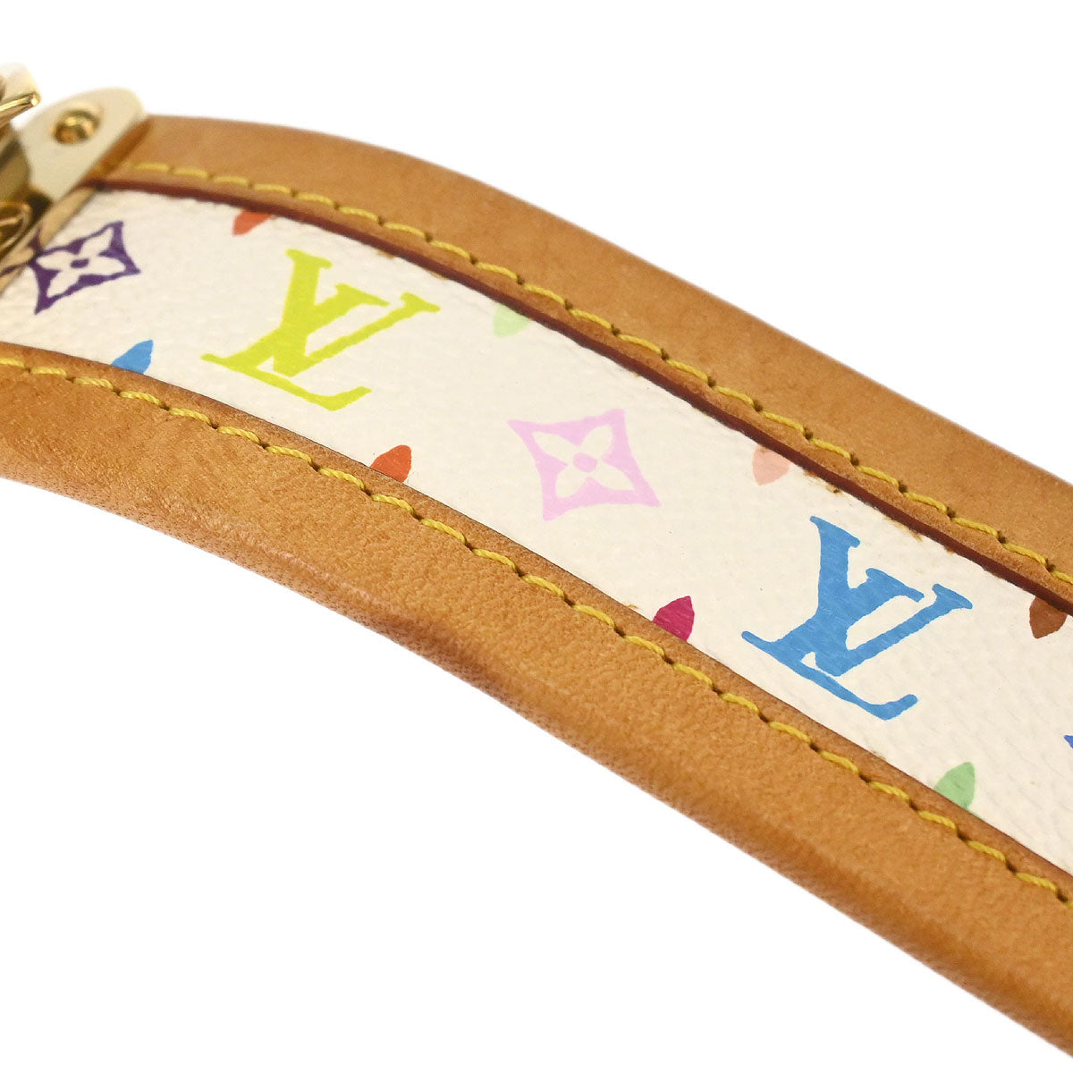 Louis Vuitton White Multicolor Serrure Bracelet Bangle M92593