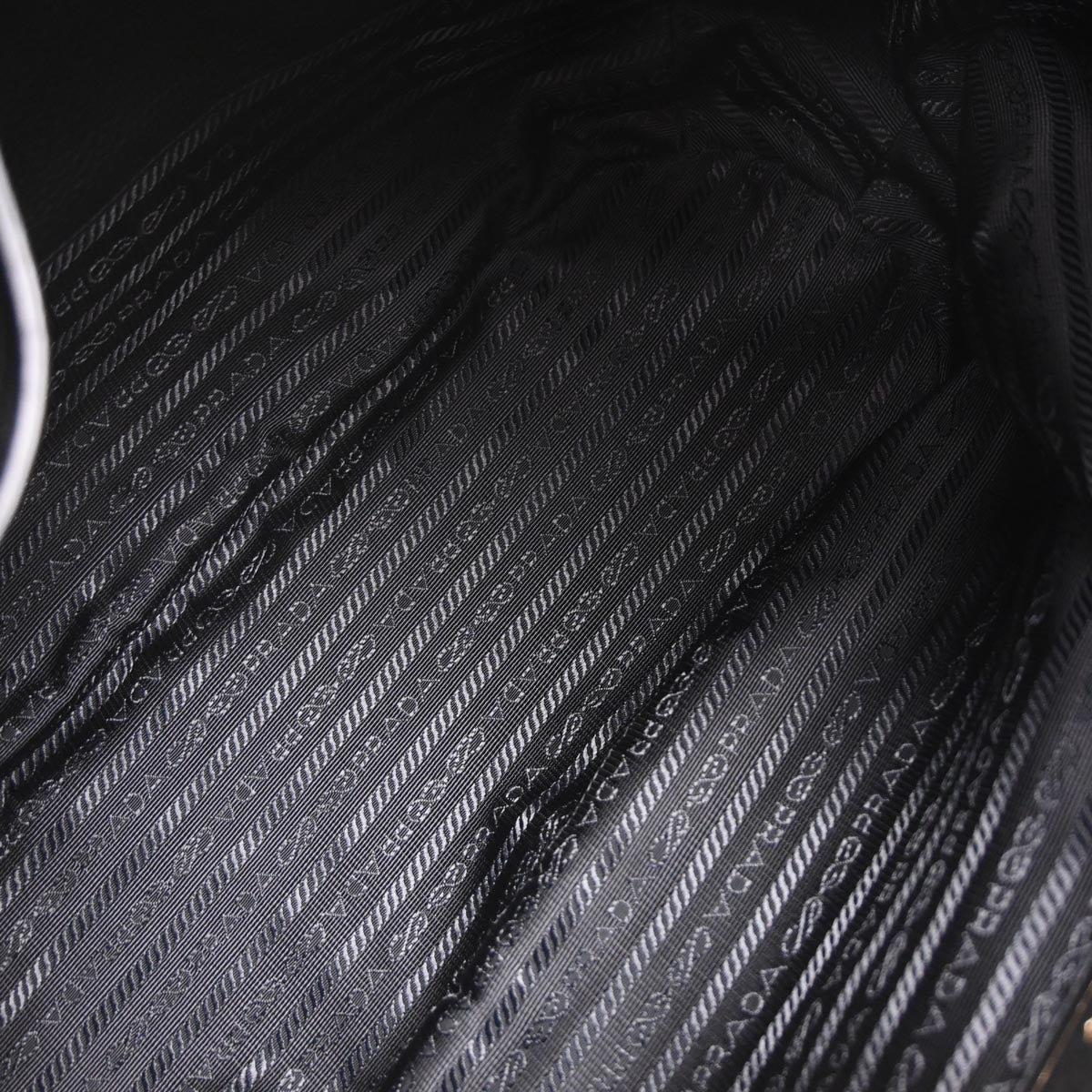 Prada Black Leather 2way Shoulder Handbag