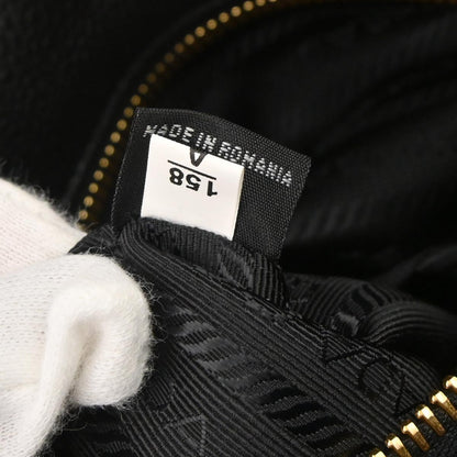 Prada Black Leather 2way Shoulder Handbag