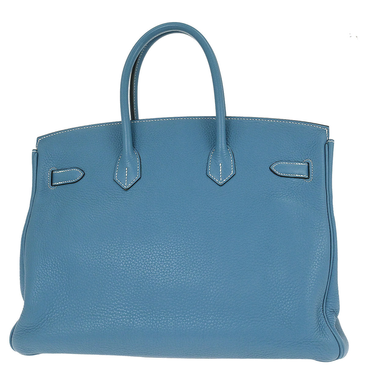 Hermes Blue Jean Taurillon Clemence Birkin 35 Handbag
