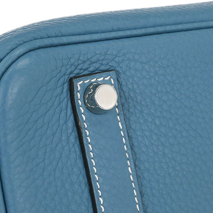 Hermes Blue Jean Taurillon Clemence Birkin 35 Handbag