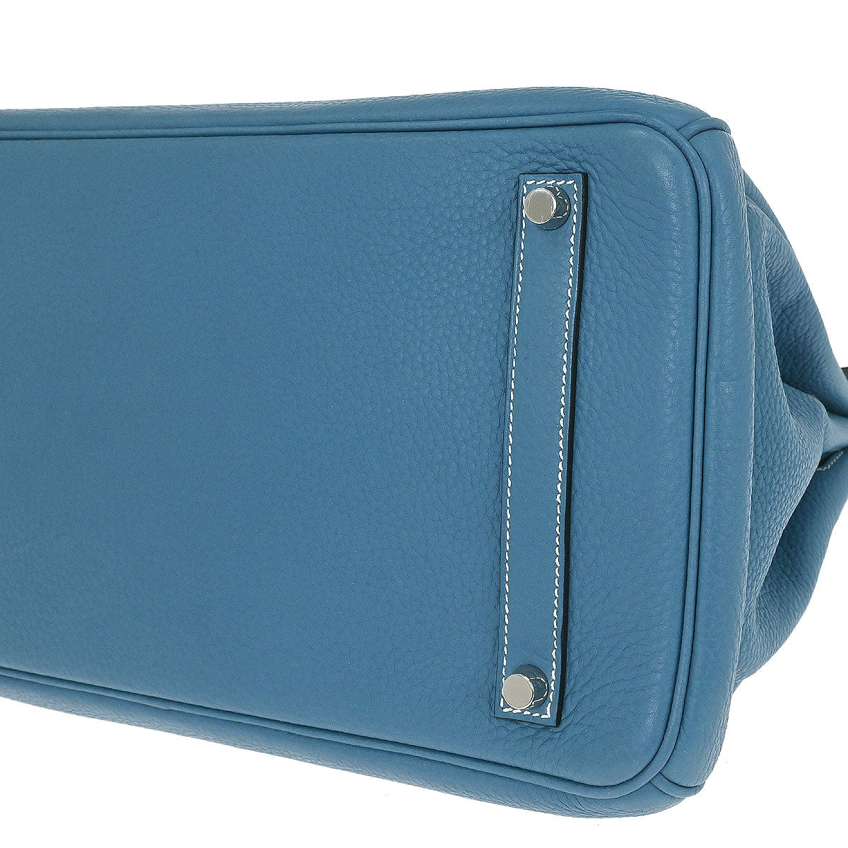 Hermes Blue Jean Taurillon Clemence Birkin 35 Handbag