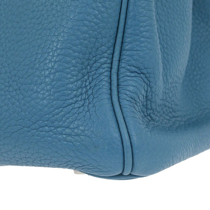 Hermes Blue Jean Taurillon Clemence Birkin 35 Handbag