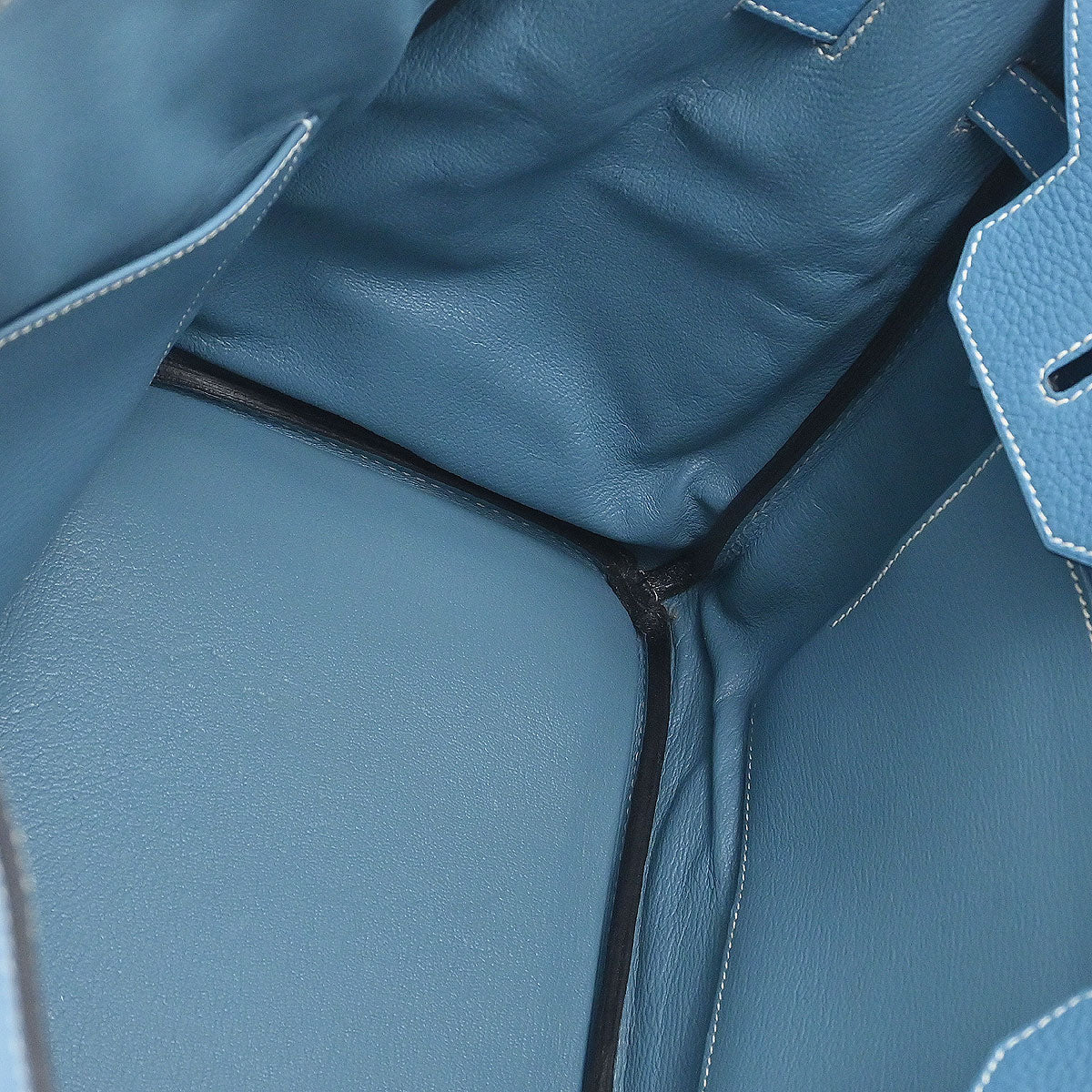 Hermes Blue Jean Taurillon Clemence Birkin 35 Handbag