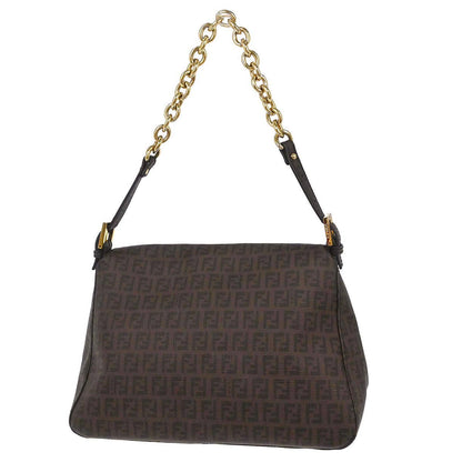 Fendi Brown PVC Zucchino Mamma Baguette Handbag