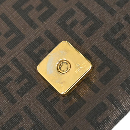 Fendi Brown PVC Zucchino Mamma Baguette Handbag