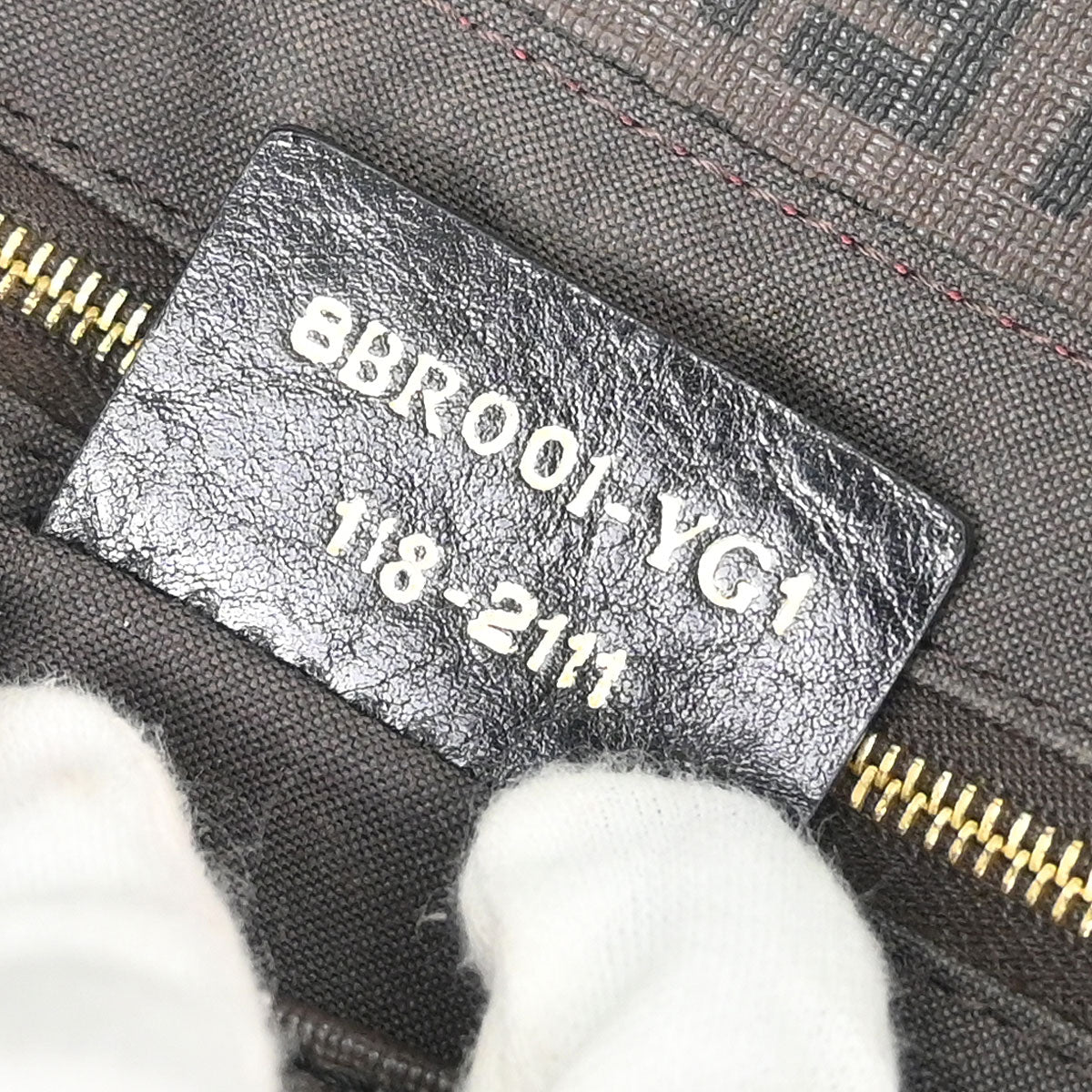 Fendi Brown PVC Zucchino Mamma Baguette Handbag