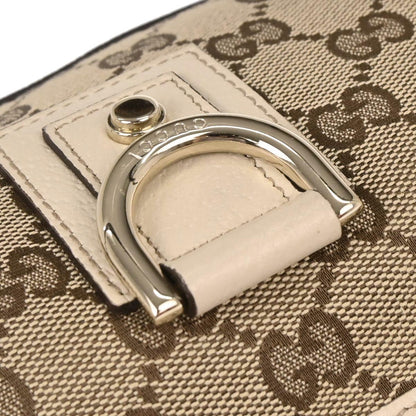 Gucci Ivory Beige Abbey D-ring GG Handbag