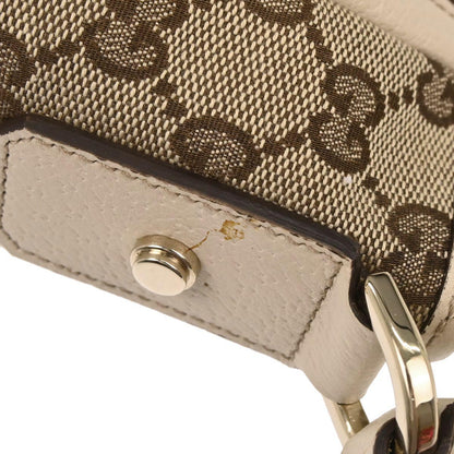 Gucci Ivory Beige Abbey D-ring GG Handbag