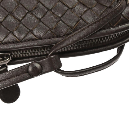 Bottega Veneta Brown Lambskin Intrecciato Shoulder Bag
