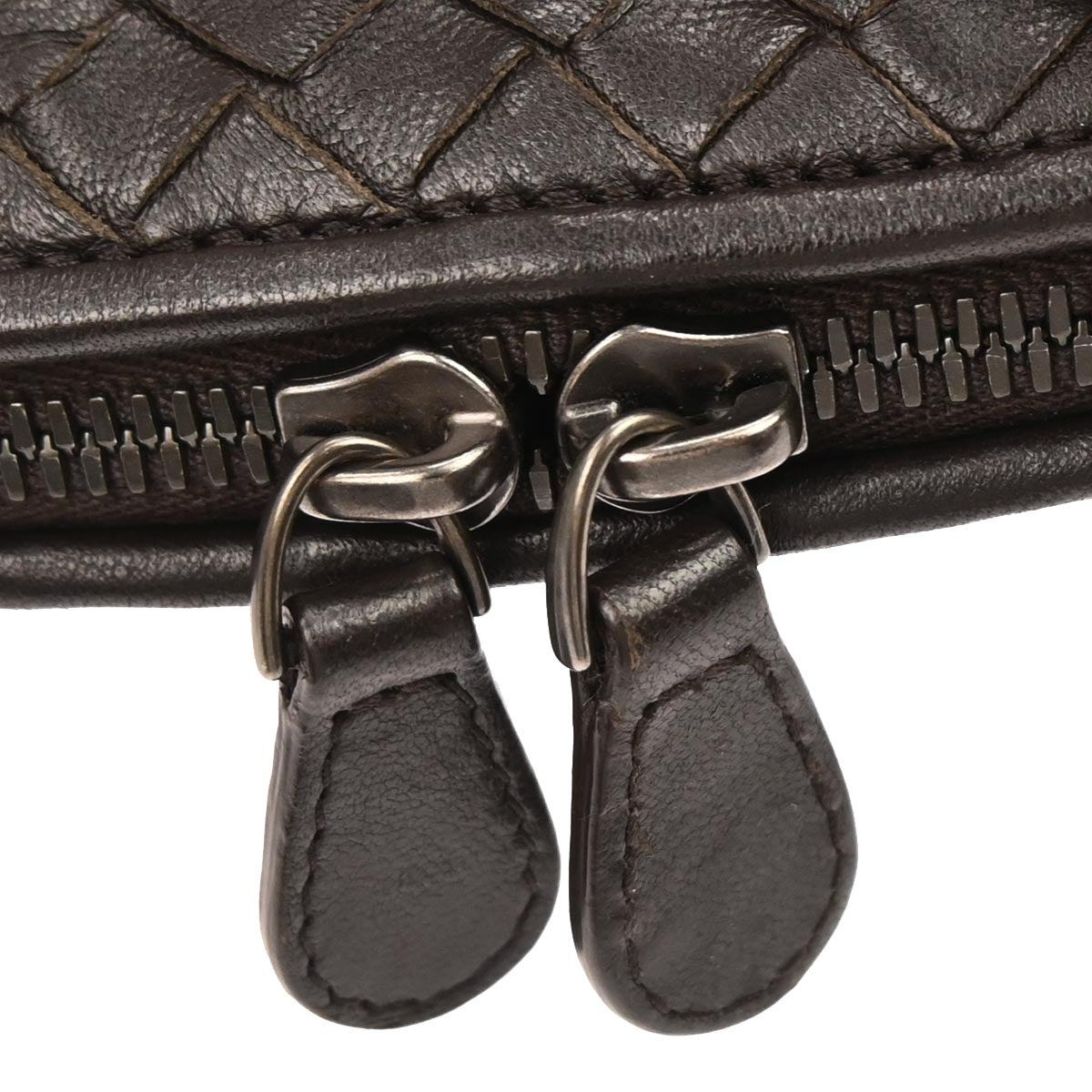 Bottega Veneta Brown Lambskin Intrecciato Shoulder Bag