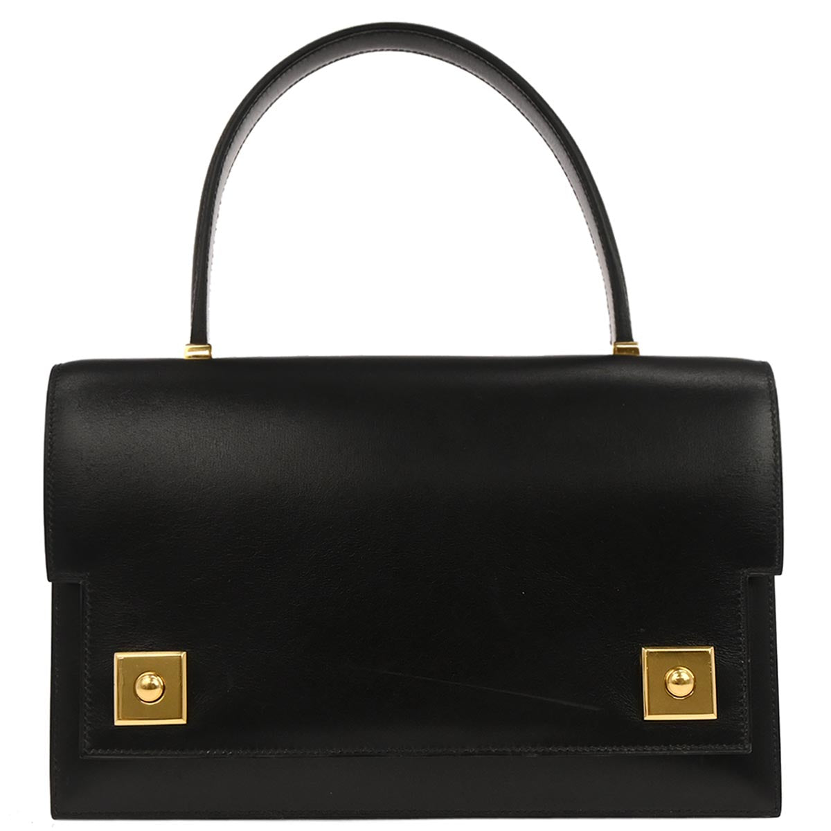 Hermes Black Box Calf Piano Handbag