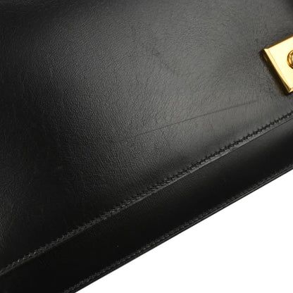 Hermes Black Box Calf Piano Handbag