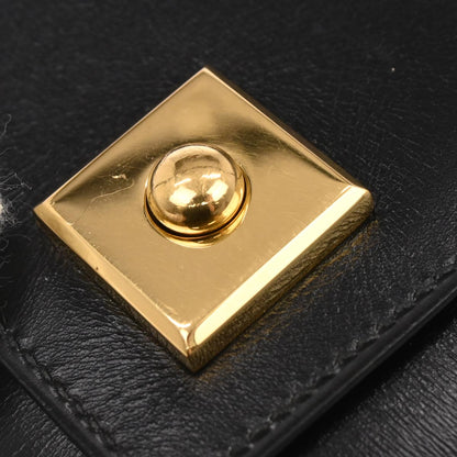 Hermes Black Box Calf Piano Handbag
