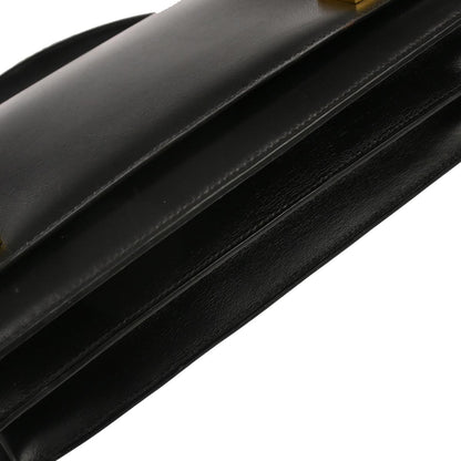 Hermes Black Box Calf Piano Handbag