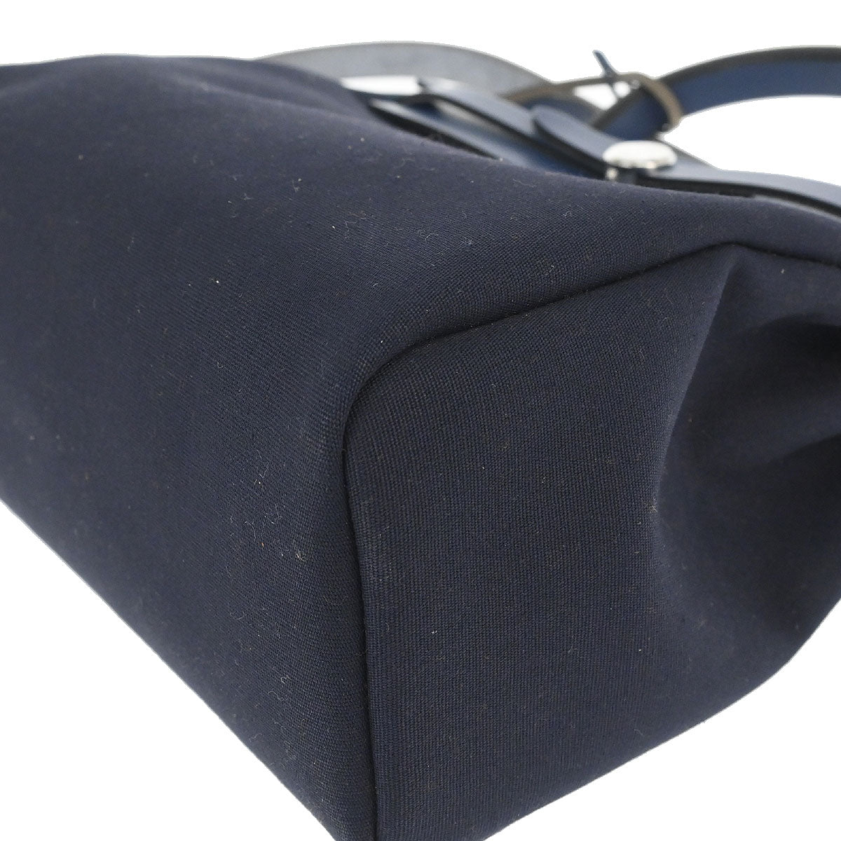 Hermes Beige Navy Toile H Officier Herbag PM 2 in 1 Shoulder Handbag