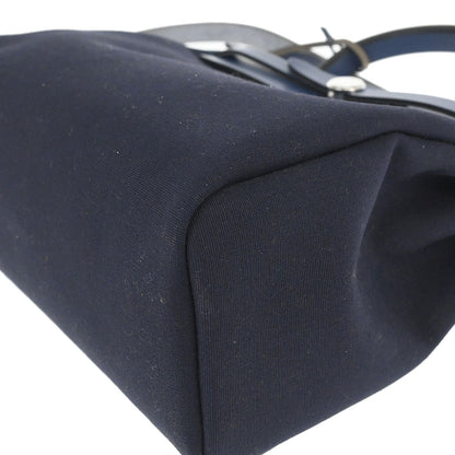 Hermes Beige Navy Toile H Officier Herbag PM 2 in 1 Shoulder Handbag