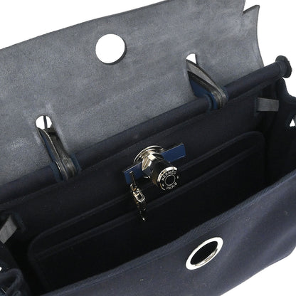 Hermes Beige Navy Toile H Officier Herbag PM 2 in 1 Shoulder Handbag