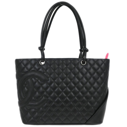 Chanel 2005-2006 Black Calfskin Cambon Ligne Tote Handbag