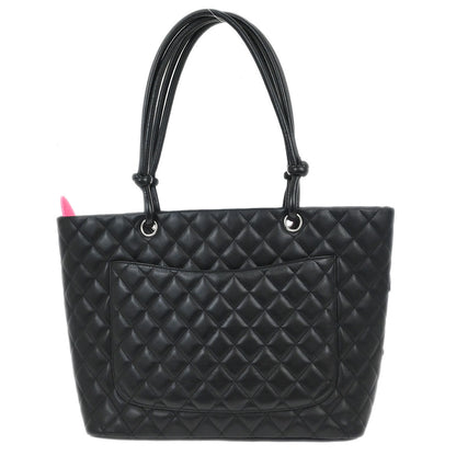 Chanel 2005-2006 Black Calfskin Cambon Ligne Tote Handbag