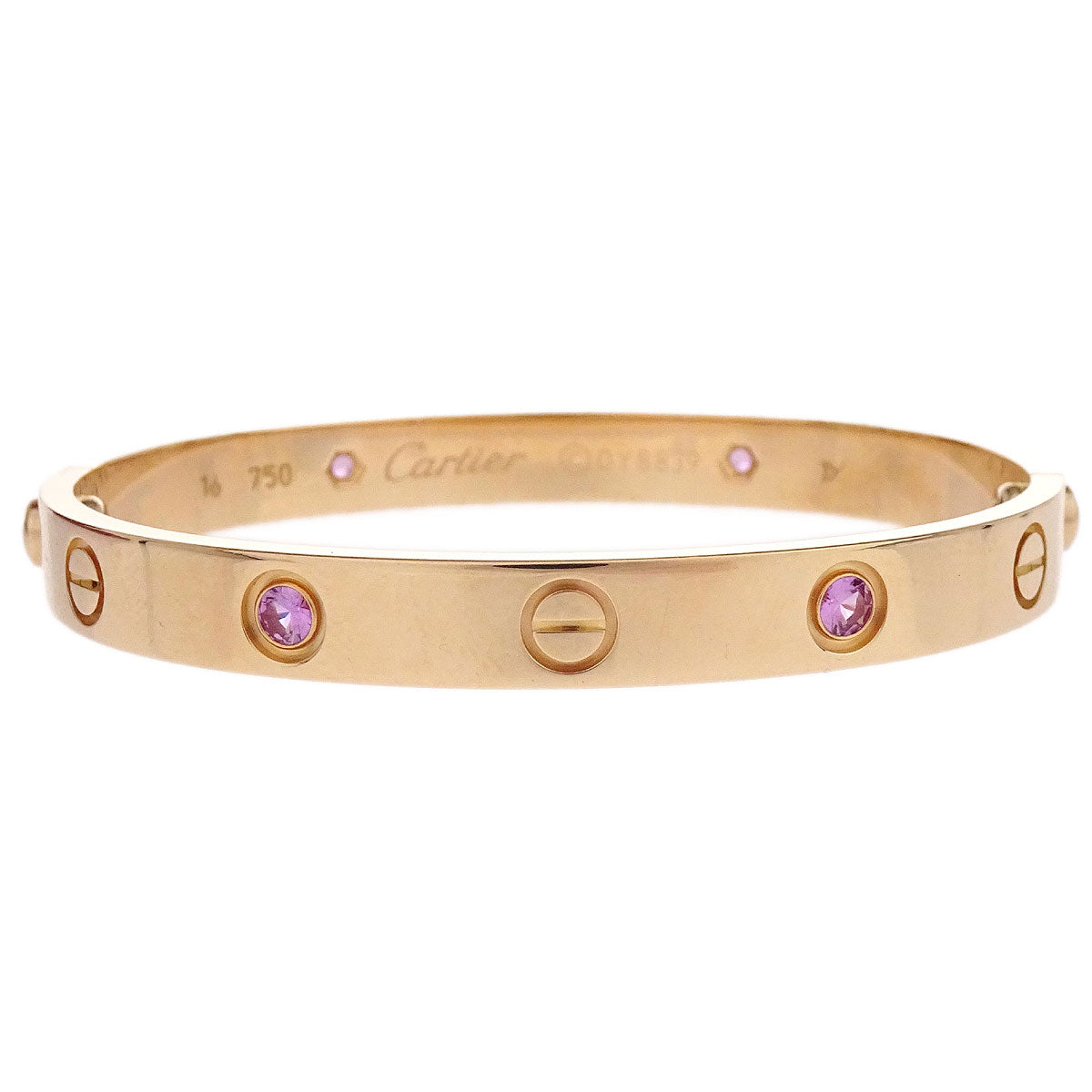 Cartier Love Bracelet Bangle 750 Pink Sapphire #16 Jewelry