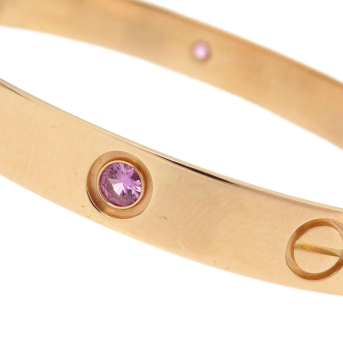 Cartier Love Bracelet Bangle 750 Pink Sapphire #16 Jewelry