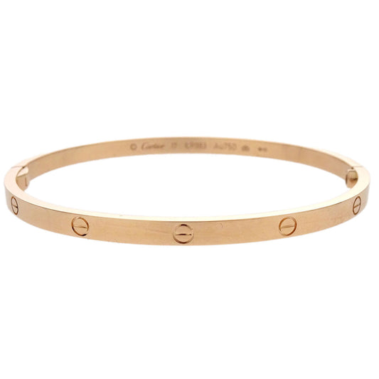 Cartier Love Bracelet Bangle Small Au750 #17 Jewelry