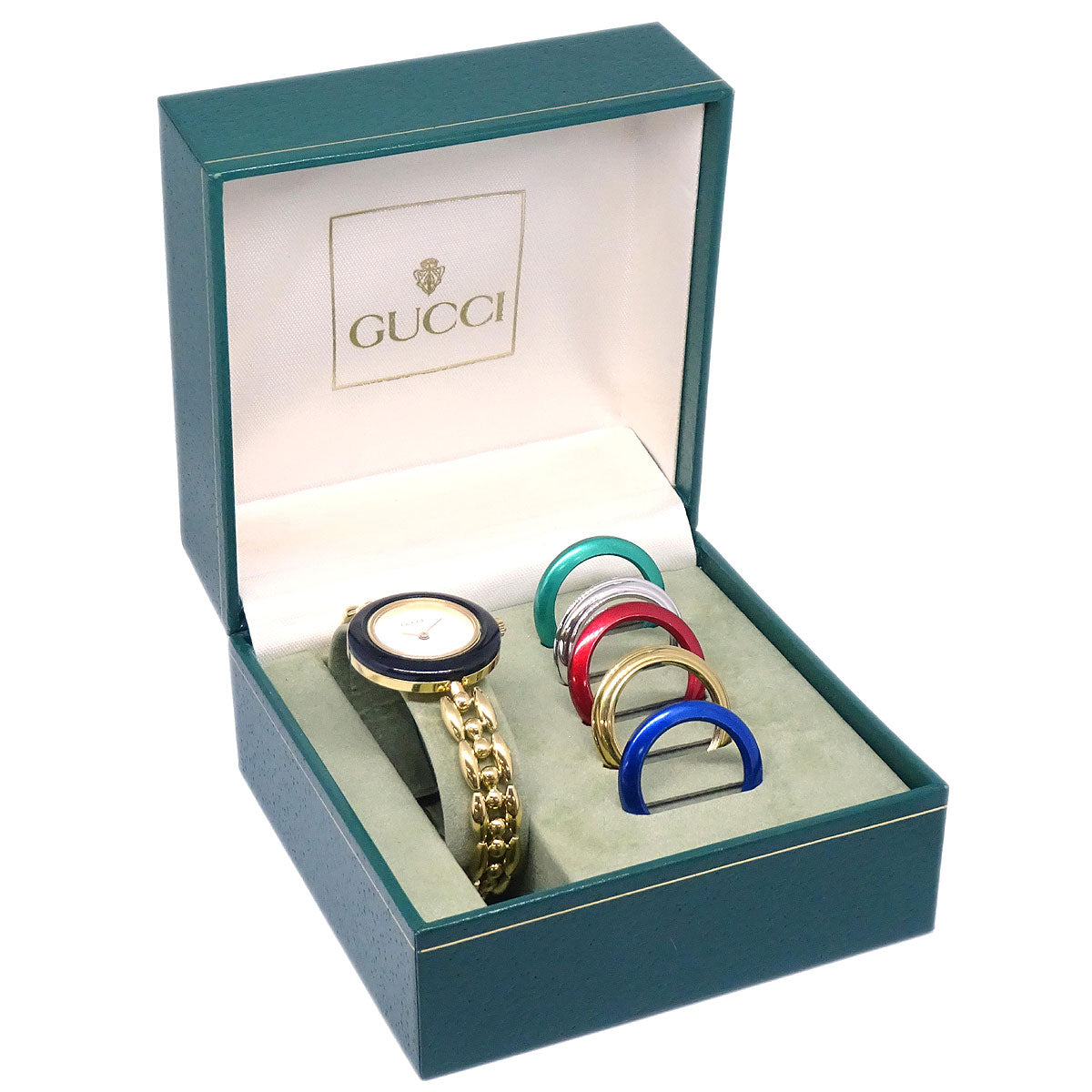 Gucci 11/12.2 Change Bezel Chameleon Quartz Watch SS