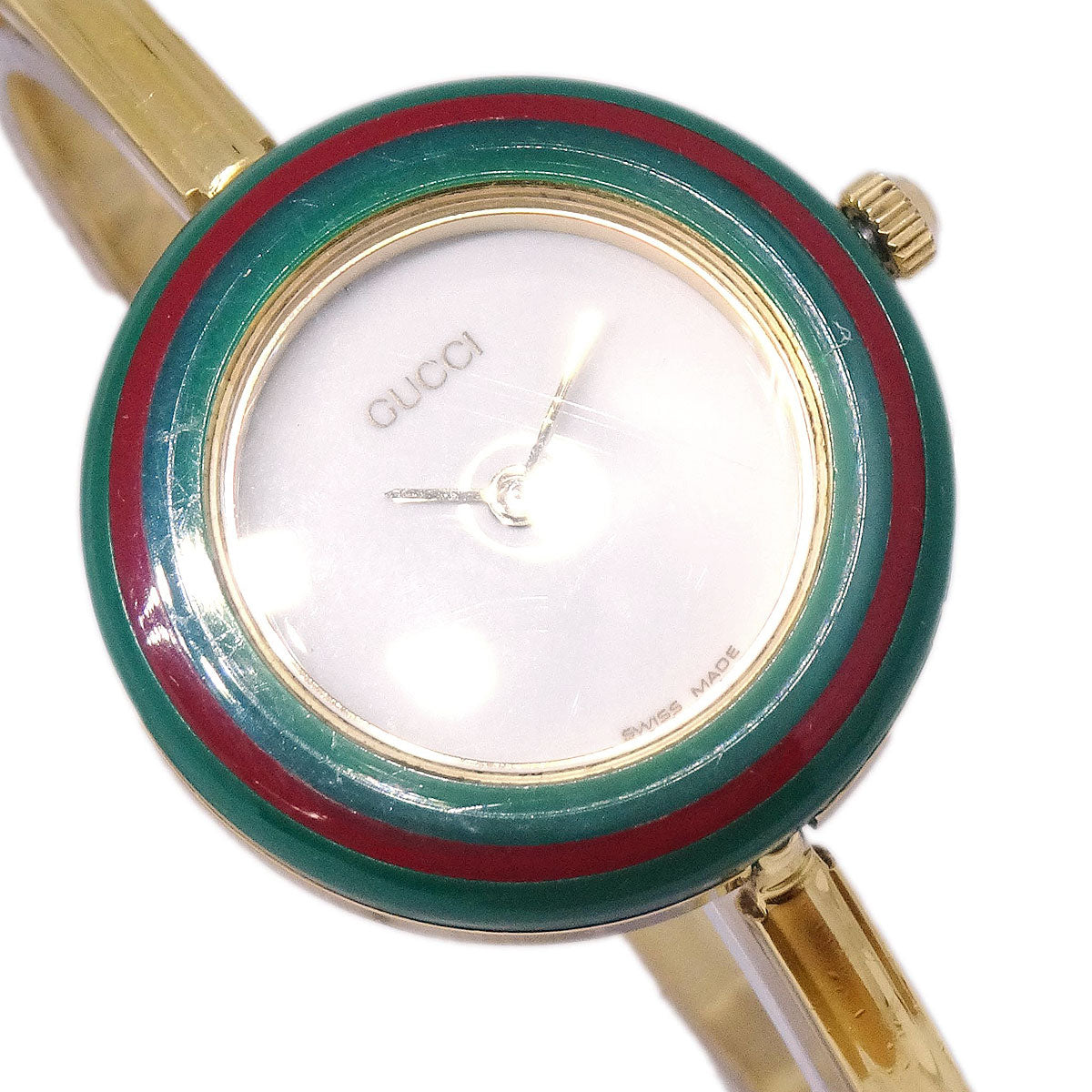Gucci 11/12.2 Change Bezel Chameleon Quartz Watch SS #S