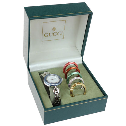 Gucci 11/12.2 Change Bezel Chameleon Quartz Watch SS